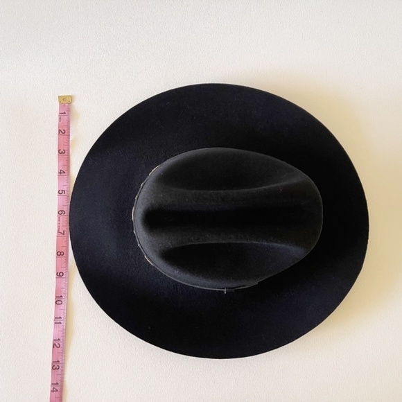 Wool Felt Cowboy Hat Western Ranch Rodeo Festival Costume Black 7 WPL 5923 USA - Picture 11 of 15